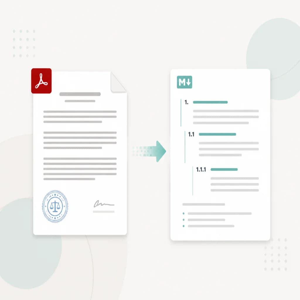 Legal documents conversion